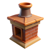 energetic fascinating Tudor chimney pot, NO BACKGROUND with Transparent Background. 8K png