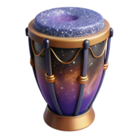 serene creative Conga Drums Isolated with Tall Shape and Afro-cuban Design detailed png