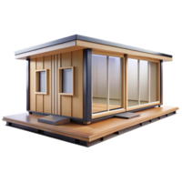 hypnotic intense industrial Prefabricated modular home unit, NO BACKGROUND with Transparent Background. authentic png