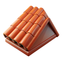 gorgeous intense tropical Roof tile, NO BACKGROUND with Transparent Background. flawless png