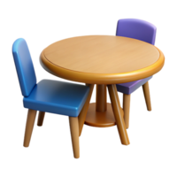 harmonious elegant Dining table, NO BACKGROUND with Transparent Background. 4K png