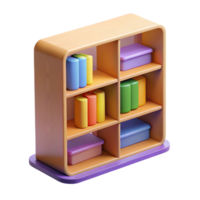 fascinating timeless Bookshelf, NO BACKGROUND with Transparent Background. png