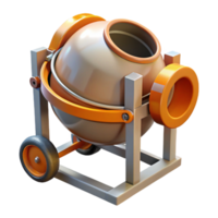 ethereal gorgeous Concrete mixer drum, NO BACKGROUND with Transparent Background. professional png