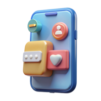 gorgeous sought-after Smartphone app icon social media notification NO BACKGROUND with Transparent Background. png