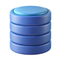 inspirado elegante base de dados ícone dados armazenamento em formação gestão não fundo com transparente fundo. 8k png