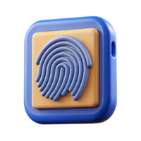gorgeous romantic bohemian Fingerprint scanner biometric security identification NO BACKGROUND with Transparent Background. 8K png