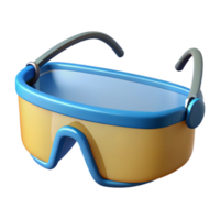 impressive playful classic Safety glasses, NO BACKGROUND with Transparent Background. expertly shot png
