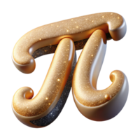beautiful classic Cream Script Font Pi Symbol Isolated authentic png