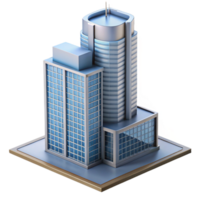 energetic glorious Modern skyscraper architectural model, NO BACKGROUND with Transparent Background. genuine png