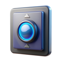 fascinating gothic Elevator button, illuminated, NO BACKGROUND with Transparent Background. luxury png