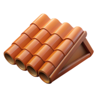 extraordinary exceptional Roof tile, clay, NO BACKGROUND with Transparent Background. png