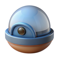 energetic impressive Security camera, dome, NO BACKGROUND with Transparent Background. high quality png