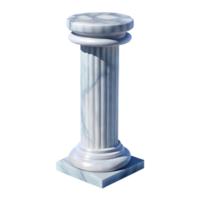 exemplary gothic Column, marble, NO BACKGROUND with Transparent Background. sharp png
