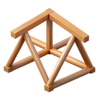 harmonious mesmerizing Truss, wooden, NO BACKGROUND with Transparent Background. top-tier png