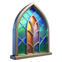 extraordinary modern Stained glass window, abstract design, NO BACKGROUND with Transparent Background. genuine png