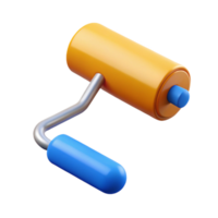 enchanting minimalist Roller brush, NO BACKGROUND with Transparent Background. masterfully captured png