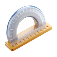 gorgeous renaissance Protractor, clear plastic, NO BACKGROUND with Transparent Background. high quality png