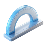 elegant remarkable Protractor, clear plastic, NO BACKGROUND with Transparent Background. png