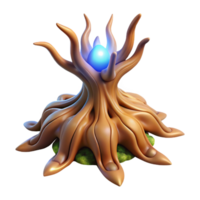 gorgeous exceptional A single, ancient, gnarled tree root, pulsing with magical energy. NO BACKGROUND with Transparent Background. png