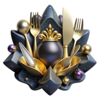 stunning contemporary Cutlery Set Symmetrical Design Isolated high resolution png