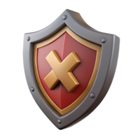 exemplary modern A stylized medieval shield, emblazoned with a heraldic symbol. NO BACKGROUND with Transparent Background. museum quality png