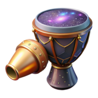 dramatic contemporary Darbuka Drum Isolated with Goblet-shaped Drum and Single Head authentic png