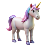 exceptional victorian Unicorn, mythical horse with a single horn NO BACKGROUND with Transparent Background. professional png