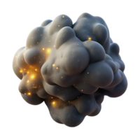 stunning artistic Dark Gray Smoke Wisps Isolated with Transparent Background detailed png