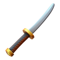 glorious passionate avant-garde Samurai sword, katana NO BACKGROUND with Transparent Background. ultra HD png