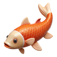 glorious inspired Koi fish, symbol of good luck and perseverance NO BACKGROUND with Transparent Background. png