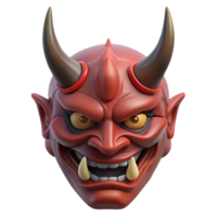 extraordinary unforgettable Oni Mask, Japanese demon mask NO BACKGROUND with Transparent Background. png
