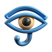 iconic renaissance Eye of Horus, Egyptian symbol of protection NO BACKGROUND with Transparent Background. elite png