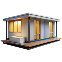 exquisite inspired Prefabricated modular home unit, NO BACKGROUND with Transparent Background. png