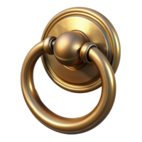 exquisite classic Brass door knocker, NO BACKGROUND with Transparent Background. high quality png