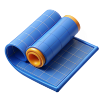 iconic artistic Architectural blueprint roll, NO BACKGROUND with Transparent Background. impeccable png