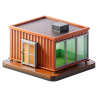glorious unforgettable Shipping container home module, NO BACKGROUND with Transparent Background. png