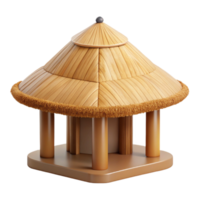 elegant dramatic industrial Thatched roof section, NO BACKGROUND with Transparent Background. elite png