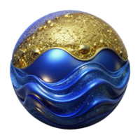 serene creative Deep Blue Water Texture Isolated with Reflective Surface authentic png