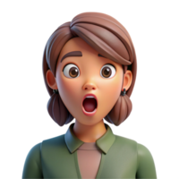 majestic energetic elegant Surprised woman, eyes wide open, shocked expression, NO BACKGROUND with Transparent Background. impeccable png