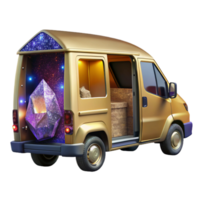 magnificent minimalist Delivery Van Rear View Doors Open Transparent professional png