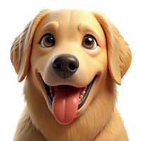fascinating ethereal rustic Golden retriever dog, panting, happy, NO BACKGROUND with Transparent Background. top-tier png