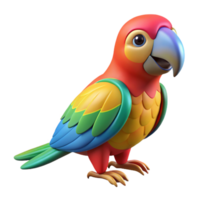 serene vintage Parrot, colorful feathers, perched, NO BACKGROUND with Transparent Background. original png