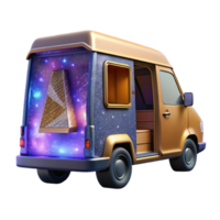 serene minimalist Delivery Van Rear View Doors Open Transparent authentic png