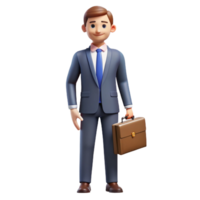 majestic modern Business executive, suit, briefcase, NO BACKGROUND with Transparent Background. exclusive png