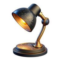 elegant rustic Desk Lamp with Warm Light and Shadow Transparent Background authentic png