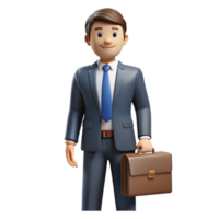 glorious renaissance Business executive, suit, briefcase, NO BACKGROUND with Transparent Background. precision png