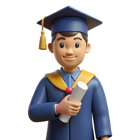 wonderful harmonious bohemian Graduate, cap and gown, diploma, NO BACKGROUND with Transparent Background. detailed png