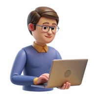 hypnotic dynamic tropical Writer, laptop, typing, NO BACKGROUND with Transparent Background. expertly shot png