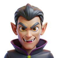 striking dreamy avant-garde Villain, evil grin, menacing, NO BACKGROUND with Transparent Background. elite png