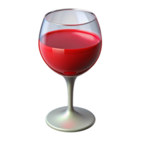 impressive reflective artistic Wine glass, red wine, filled, NO BACKGROUND with Transparent Background. 4K png